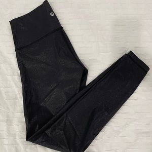Black Shiny Lulu Lemon Leggings